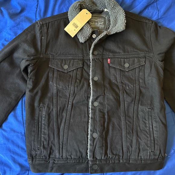 levis sherpa Trucker jacket men Black Small